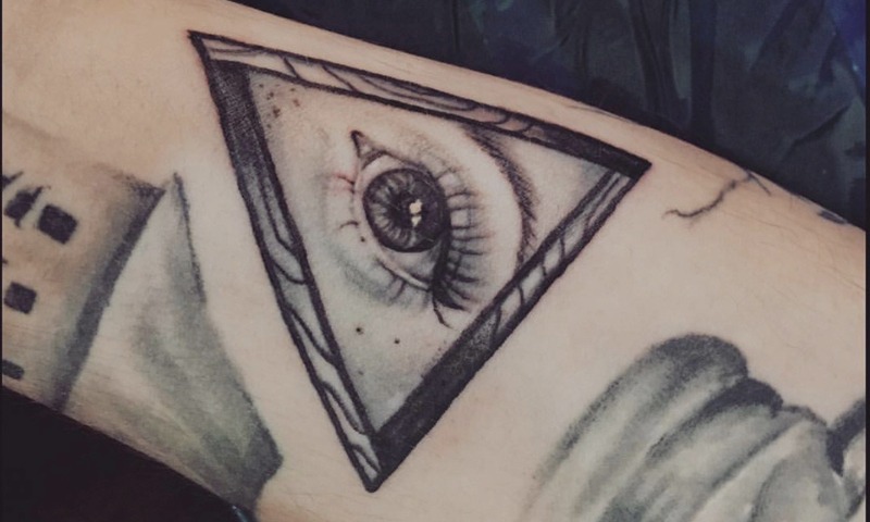 Black and Grey All Seeing Eye Tattoo by Alex Ortagus - Chosen Art Tattoo