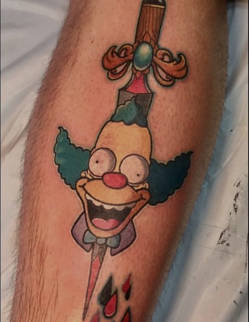 Krusty the Klown Tattoo by Alex Ortagus - Chosen Art Tattoo