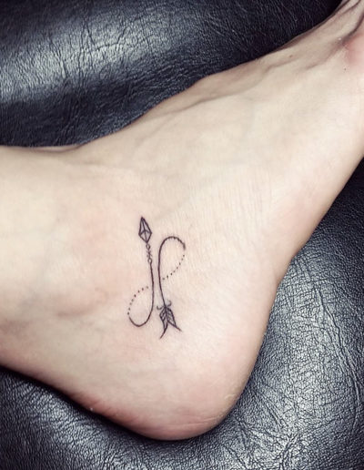 Arrow Minimalist Tattoos by JenXTattoos - Chosen Art Tattoo