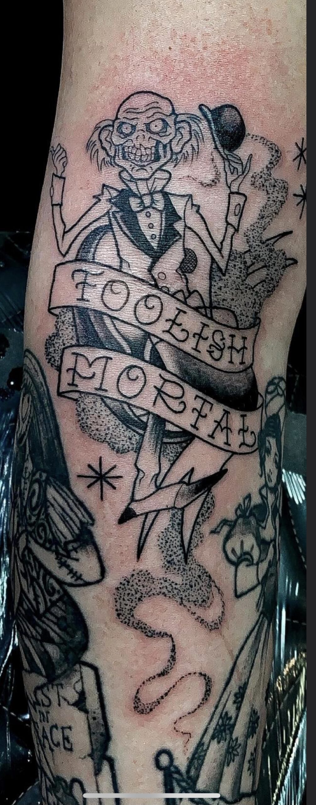 Foolish Mortal Tattoo - Alex Ortagus - Chosen Art Tattoo