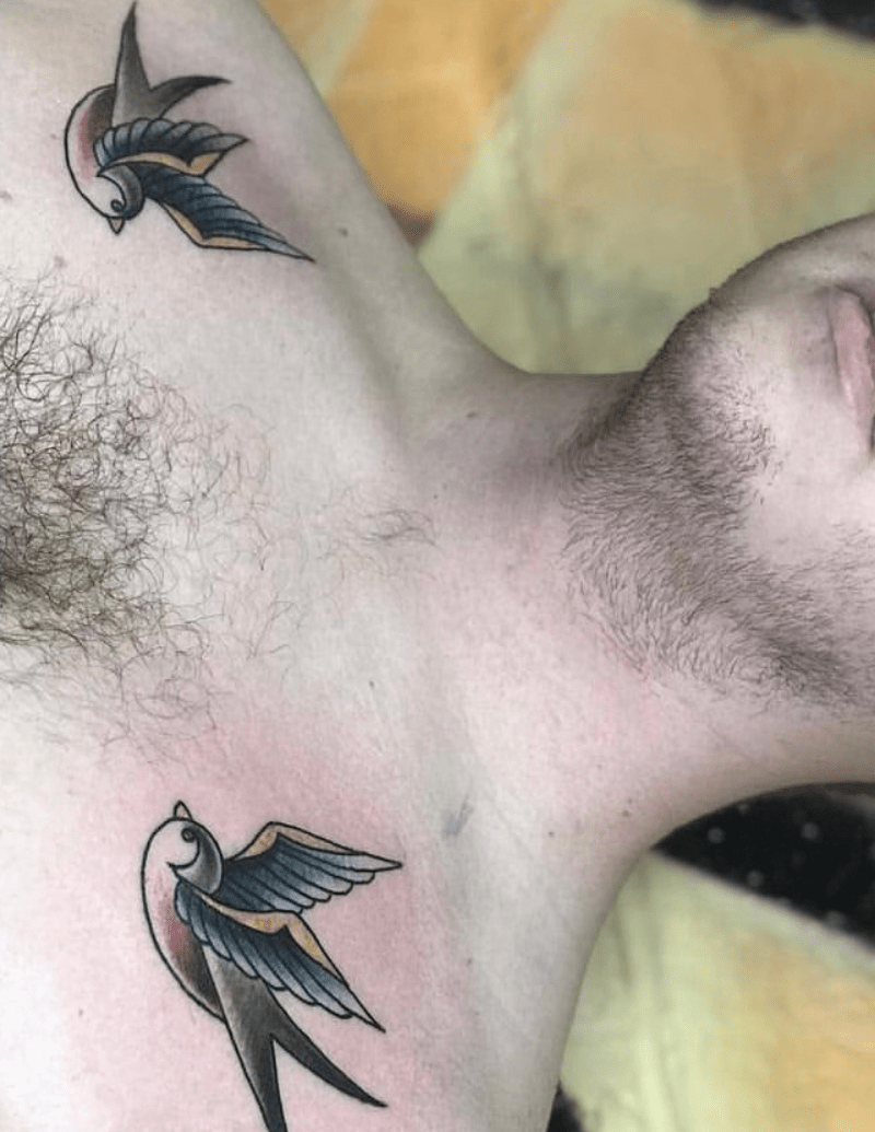 Color Bird Traditional Tattoo - Alex Ortagus - Chosen Art Tattoo