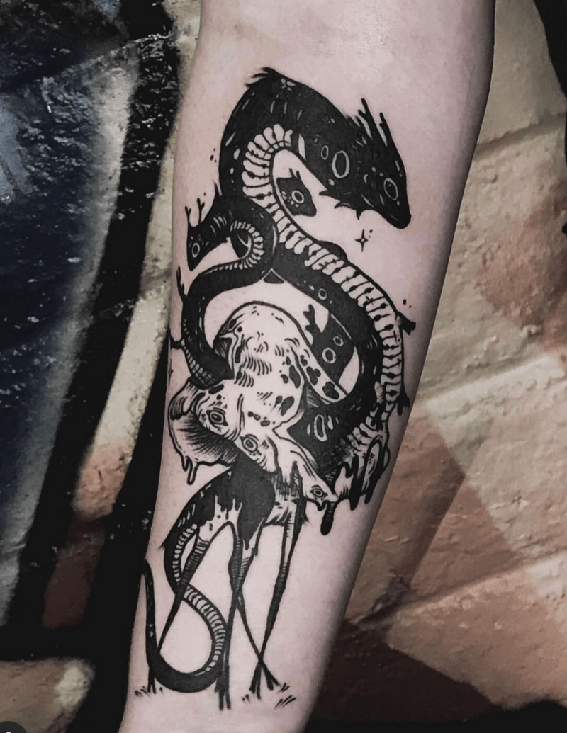 Custom Black Ink Tattoo - Alex Ortagus - Chosen Art Tattoo