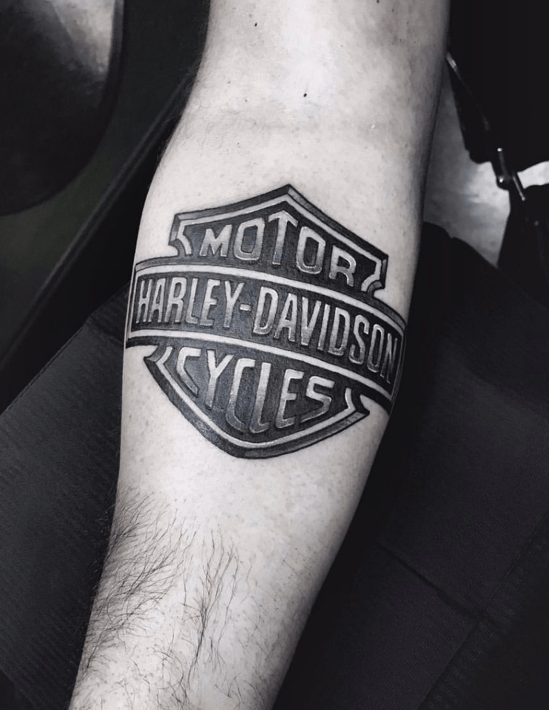 Harley Davidson Logo Tattoo - Alex Ortagus - Chosen Art Tattoo
