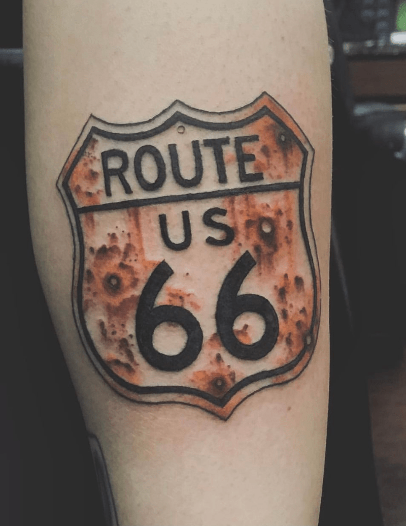 Route 66 Tattoo - Alex Ortagus - Chosen Art Tattoo