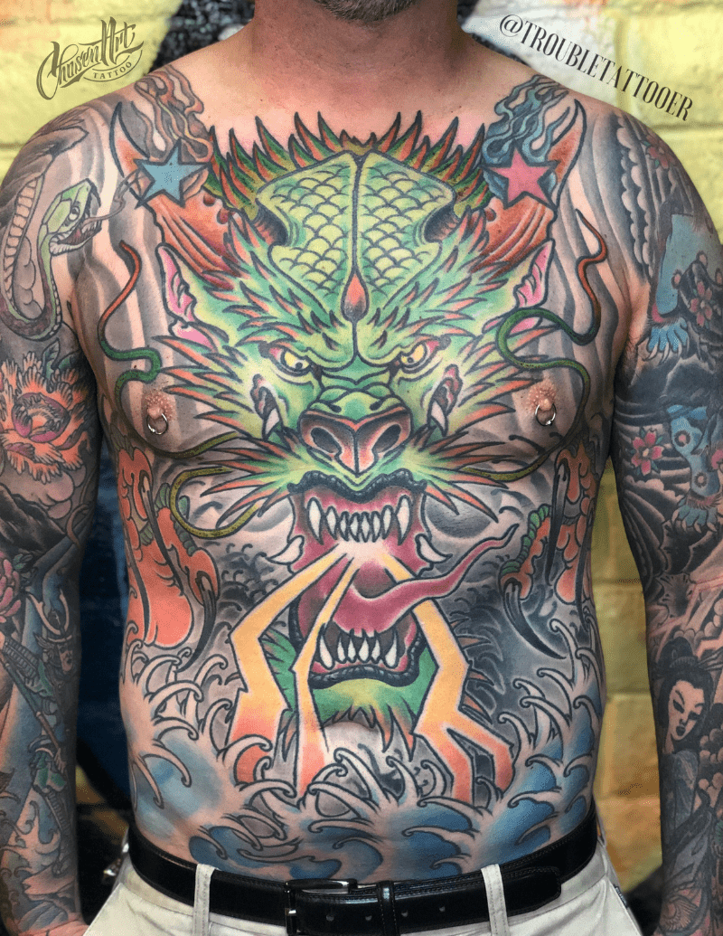 Traditional Japanese Tattoo by Eric Jones - Chosen Art Tattoo
